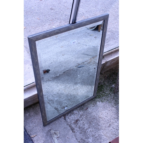 2979 - A BEVEL EDGE WALL MIRROR, 28