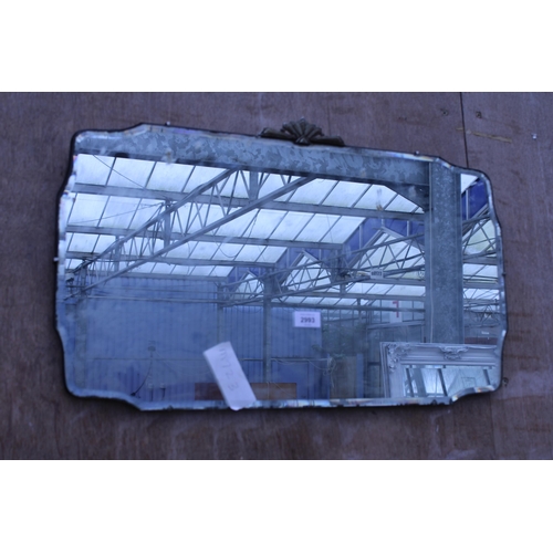 2994 - A FRAMELESS WALL MIRROR, 26