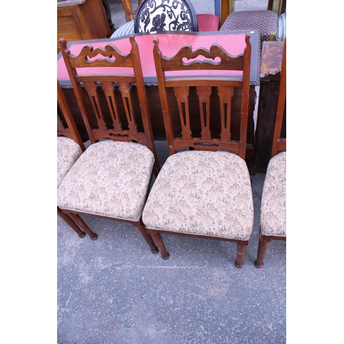 2869 - A SET OF FOUR EDWARDIAN SATINWOOD DINING CHAIRS