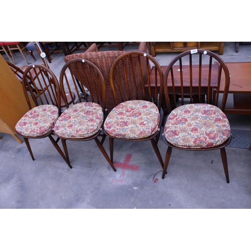 2880 - A SET OF FOUR ERCOL (1960-BS-2056) WINDSOR STYLE CHAIRS