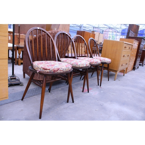 2880 - A SET OF FOUR ERCOL (1960-BS-2056) WINDSOR STYLE CHAIRS