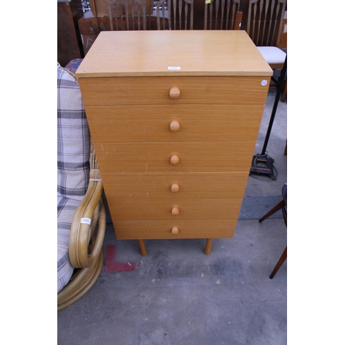 2881 - A RETRO AVALON CHEST OF SIX DRAWERS, 24