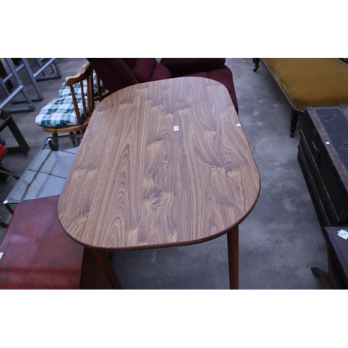 2898 - A DINETTE KITCHEN TABLE WITH WOOD EFFECT TOP, 48