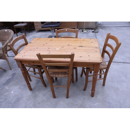 2902 - A PINE KITCHEN TABLE, 48