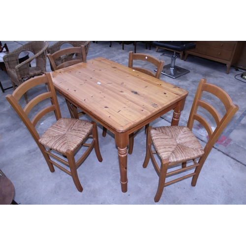 2902 - A PINE KITCHEN TABLE, 48