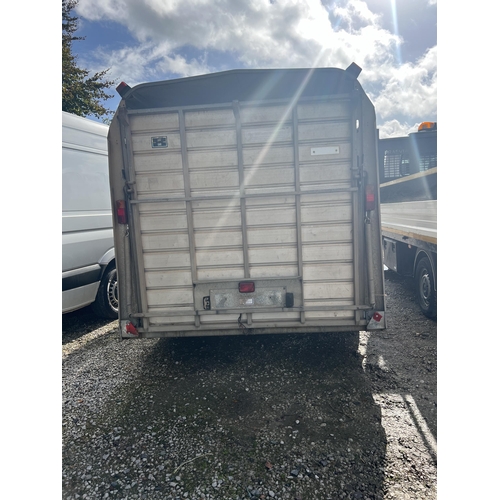 158 - IFOR WILLIAMS CATTLE TRAILER 14 FT INTERNAL GATE AND SPAREWHEEL  +  VAT