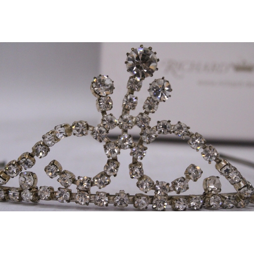 247 - TWO WEDDING TIARAS TO INCLUDE RICHARD DESIGNS WITH BOX