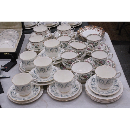 261 - A LARGE QUANTITY OF VARIOUS CHINA TEA CUPS, SAUCERS AND SIDE PLATESTO INCLUDE ROYAL STANDARD 'GARLAN... 