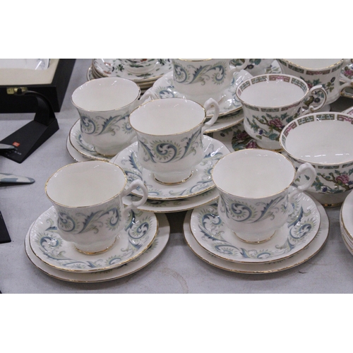 261 - A LARGE QUANTITY OF VARIOUS CHINA TEA CUPS, SAUCERS AND SIDE PLATESTO INCLUDE ROYAL STANDARD 'GARLAN... 