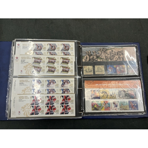 401 - A GB BLUE PRESENTATION PACK BINDER HOUSING ISSUES UP TO 2011 TOTAL FACE VALUE £218.68