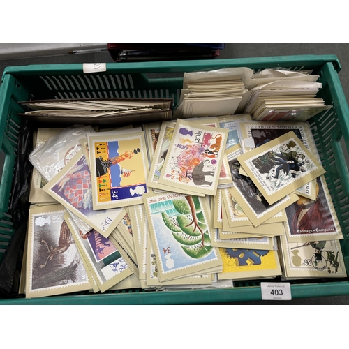 403 - A VAST QUANTITY OF GB PHQ CARDS THE CARDS ARE PRESENT AS EITHER MINT SETS OR USED WITH FDI CANCELLAT... 