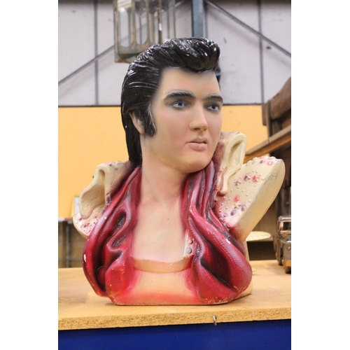 81 - A LARGE BUST OF ELVIS, HEIGHT APPROX 46CM