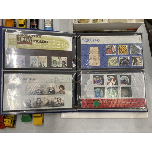 402 - A GB BLUE PRESENTATION PACK BINDER HOUSING ISSUES UP TO 2012 MANY 1ST CLASS TOTAL FACE VALUE £650.86