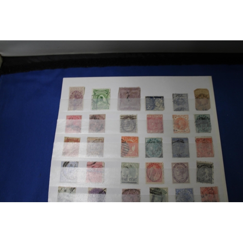 436 - A PAGE OF MIXED VICTORIAN STAMPS