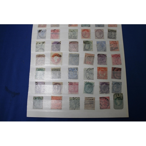 436 - A PAGE OF MIXED VICTORIAN STAMPS