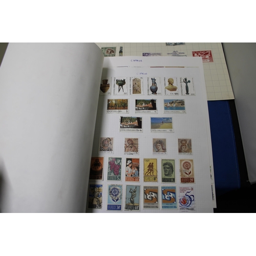 441 - TEN PAGES OF CYPRUS STAMPS IN A RED FOLDER