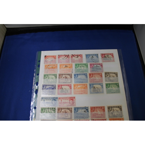 442 - TWO PAGES OF ADEN STAMPS