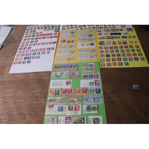 457 - A COLLECTION OF DENMARK STAMPS (10+ SHEETS)