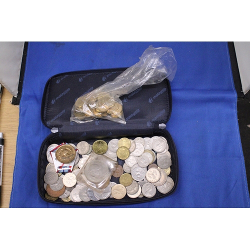 501 - A QUANTITY OF PRE DECIMAL AND DECIMAL BRITISH COINS