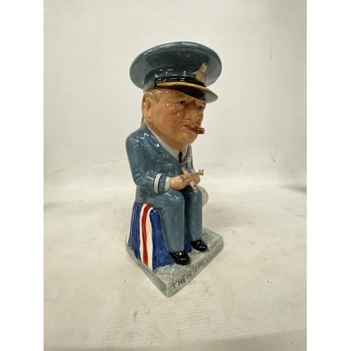 801 - A LARGE BAIRSTOW MANOR COLLECTABLES TOBY JUG OF WINSTON CHURCHILL