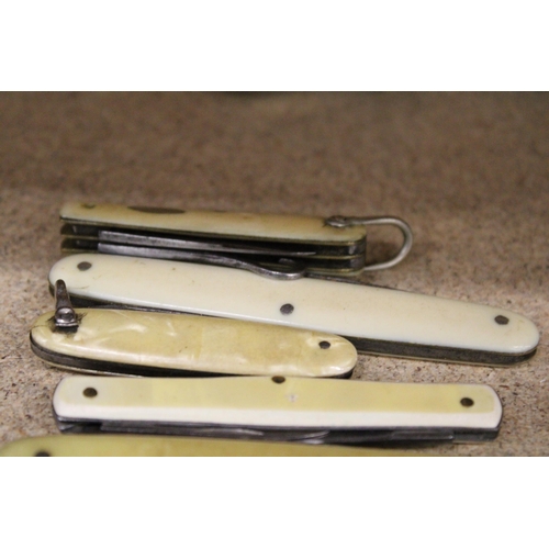 861 - TWELVE BONE HANDLED VINTAGE PENKNIVES