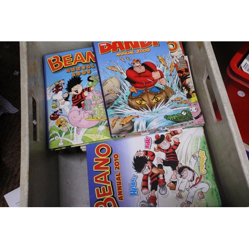 885 - A QUANTITY OF 2000 AD COMICS AND BEANO ALBUMS TO INCLUDE 2007, 2005, 2009, ETC.,