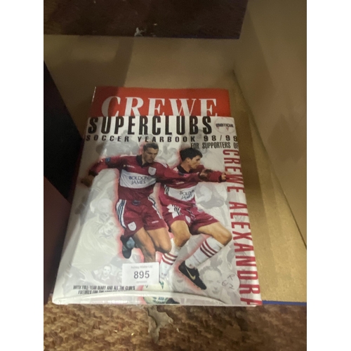 895 - A QUANTITY OF FOOTBALL BOOKS AND MAGAZINES TO INCLUDE THE ALEXANDRA FOOTBALL SPECIAL, THE ALEX, SHOO... 