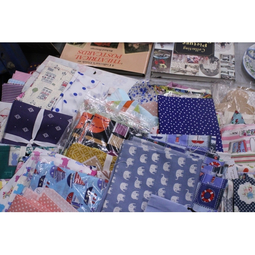 970 - A VERY LARGE QUANTITY OF OFF AS NEW FAT QUARTER MATERIAL BUNDLES - MANY STILL WITH TAGS