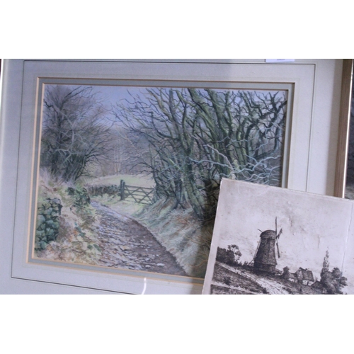 1004 - FIVE PRINTS - 3 OF WHICH ARE FRAMED - TO INCLUDE A LIMITED EDITION 55/200, SIGNED GELDART PRINT OF A... 