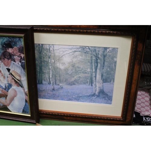 1071 - SIX FRAMED PRINTS TO INCLUDE IMPRESSIONIST STYLE, A COACHING SCENE, A RENOIR PRINT, ETC