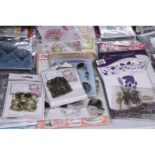 1081 - A VERY LARGE QUANTITY OF AS NEW AND PACKAGED RUBBER CRAFTING STAMPS IN A VARIETY OF DESIGNS