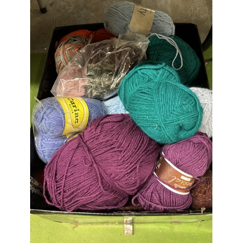 1126 - A LARGE QUANTITY OF VINTAGE KNITTING RELATED ITEMS TO INCLUDE BALLS OF WOOL, KNITTING NEEDLES, KNITT... 