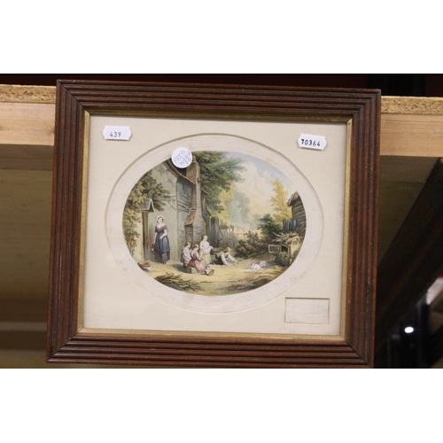 1182 - FOUR FRAMED PRINTS OF FAMILY SCENES