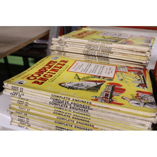 1189 - A LARGE COLLECTION OF NEWNES COMPLETE ENGINEER MAGAZINES AND TWO VINTAGE LOTTO GAMES