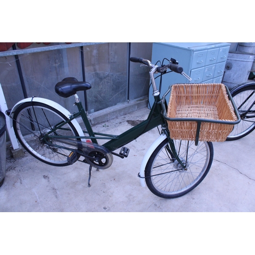 1516 - A PASHLEY BUTCHERS BIKE WITH FRONT WICKER BASKET