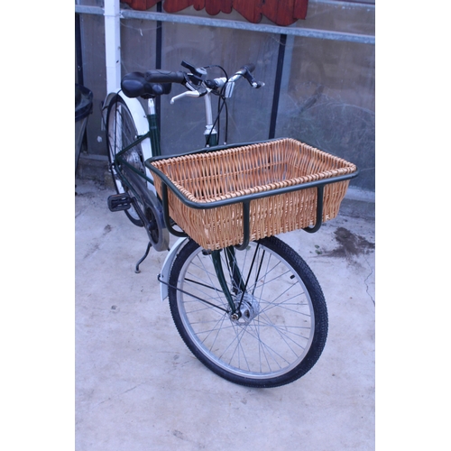 1516 - A PASHLEY BUTCHERS BIKE WITH FRONT WICKER BASKET