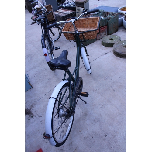 1516 - A PASHLEY BUTCHERS BIKE WITH FRONT WICKER BASKET