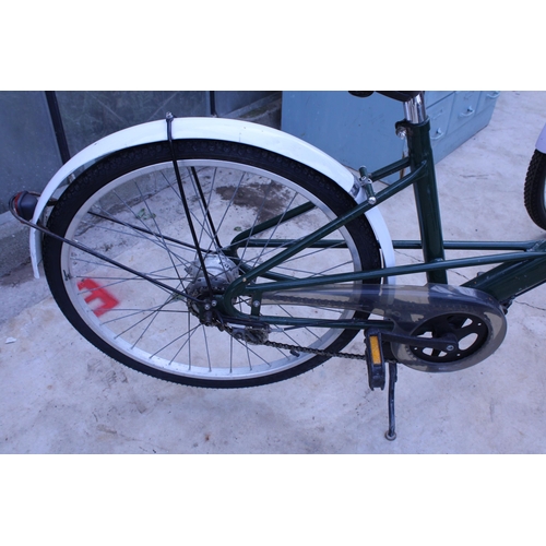 1516 - A PASHLEY BUTCHERS BIKE WITH FRONT WICKER BASKET