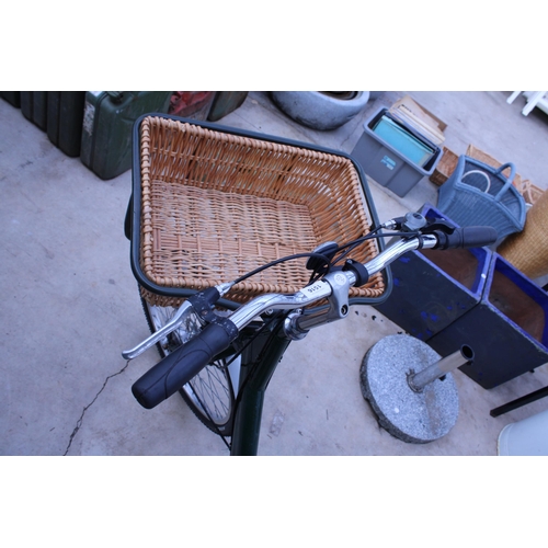 1516 - A PASHLEY BUTCHERS BIKE WITH FRONT WICKER BASKET