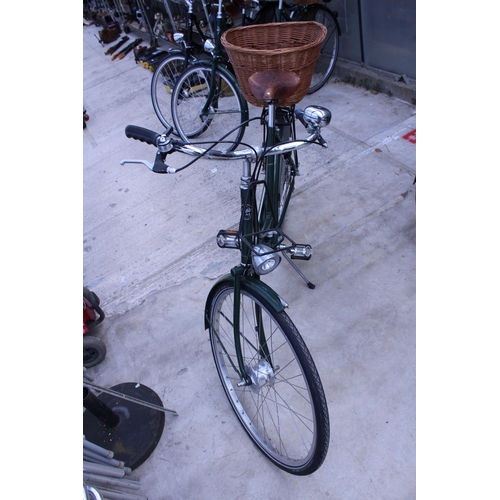 1540 - A VINTAGE PASHLEY LADIES BIKE WITH REAR WICKER BASKET, BROOKS SADDLE AND REAR WHEEL LOCKING SYSTEM, ... 