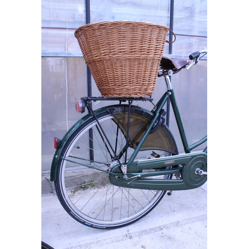 1541 - A VINTAGE PASHLEY LADIES BIKE WITH REAR WICKER BASKET, BROOKS SADDLE AND REAR WHEEL LOCKING SYSTEM, ... 