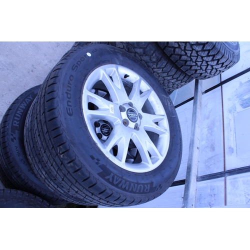 1692 - A SET OF FOUR VOLVO WHEELS WITH RUNWAY 235/60R18 TYRES