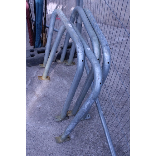 1704 - FOUR GALVANISED ARCH BARRIERS