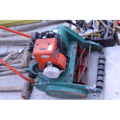 2155 - A VINTAGE SUFFOLK PETROL CYLINDER MOWER