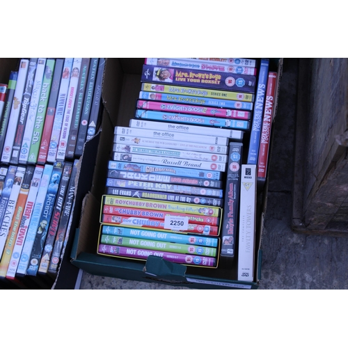 2250 - A LARGE ASSORTMENT OF VARIOUS DVDS