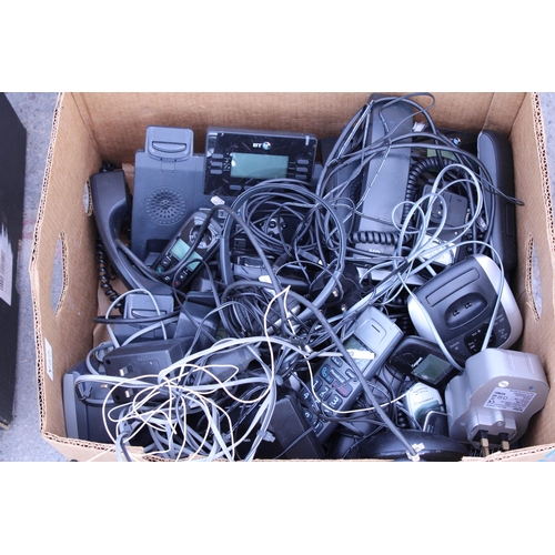 2440 - A LARGE QUANTITY OF HOUSE PHONES ANA CAMERA ETC