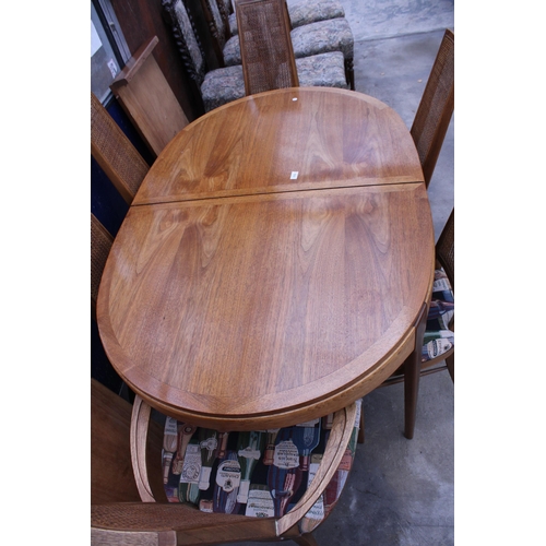 2502 - A RETRO TEAK EXTENDING DINING TABLE 58