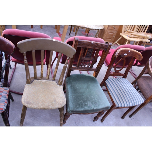 2622 - SIX VARIOUS PUB CHAIRS