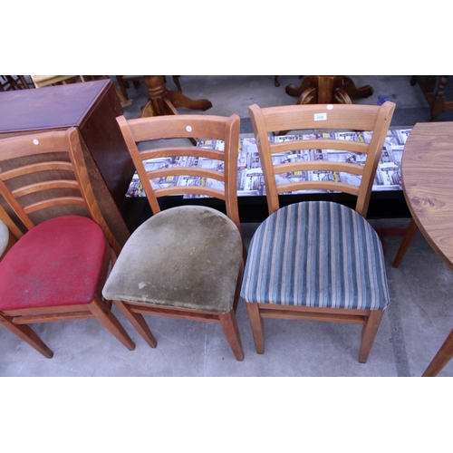 2646 - SIX F.M.G. LADDER-BACK DINING CHAIRS