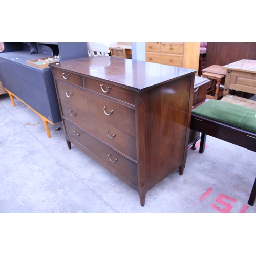 2735 - A MID 20TH CENTURY MAHOGANY CHEST OF TWO SHORT AND THREE LONG DRAWERS, 39